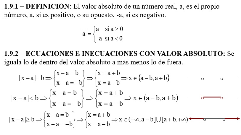 Intervalos. Clasificación.