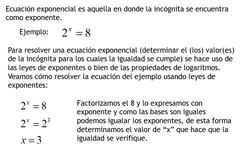 Ecuaciones exponenciales.