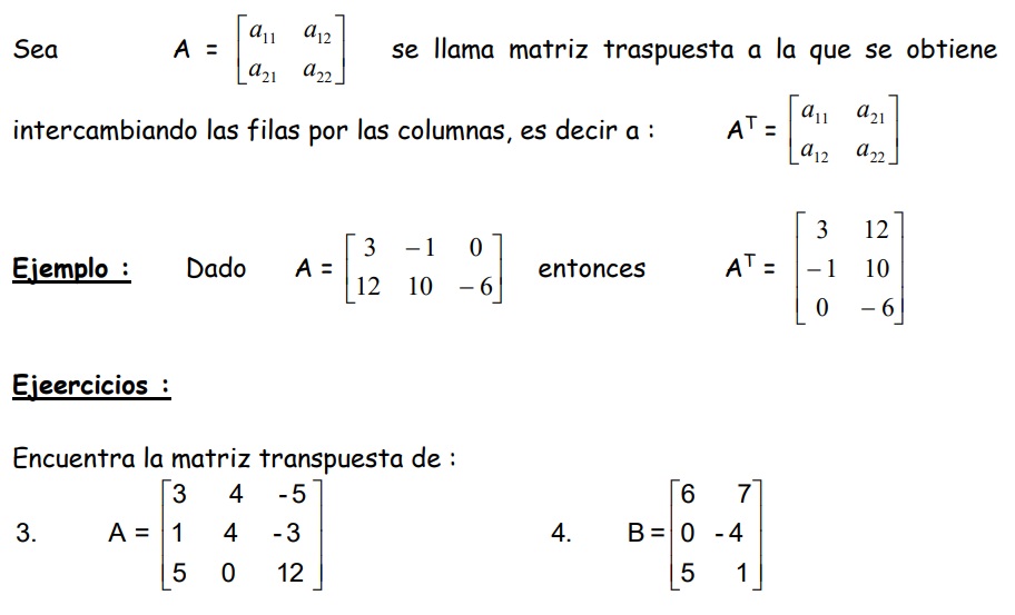 Matrices: definición.