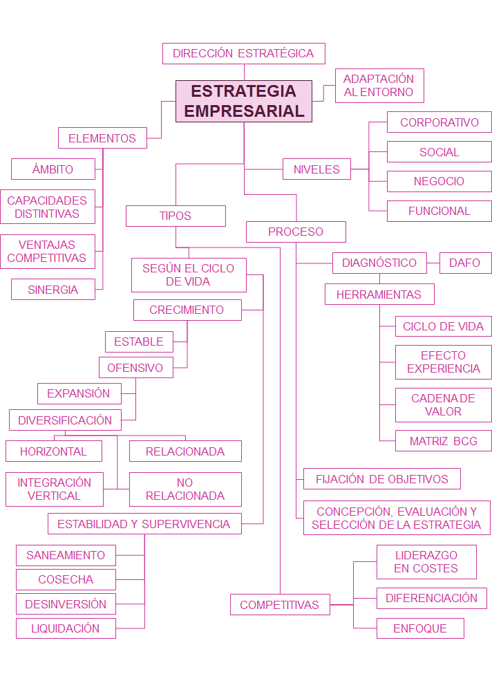 Formulación Estratégica para áreas básicas de control.