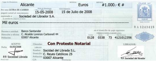 La Letra de Cambio