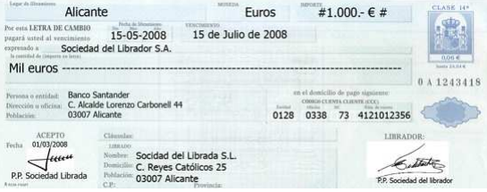 La Letra de Cambio