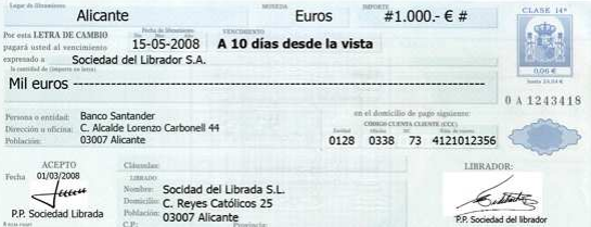 La Letra de Cambio