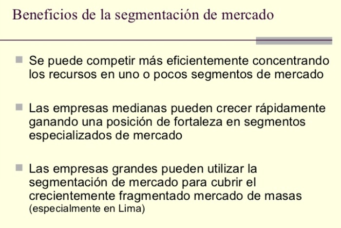 SEGMENTACIÓN DE MERCADOS Y TIPOS DE SEGMENTACIÓN