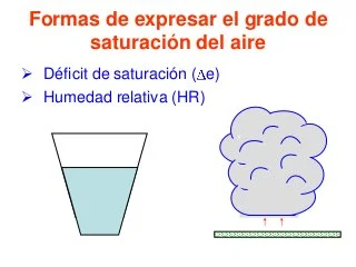 Identifica y explica las formas de expresar el grado de saturación del aire atmosférico por vapor de agua, viento atmosférico, clases y origen