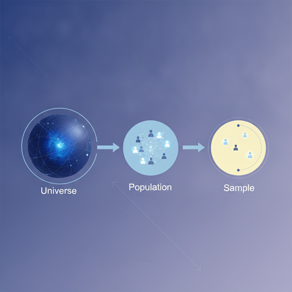 Universo, población y muestra. 