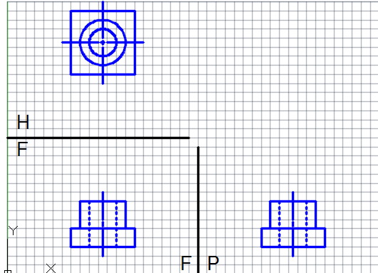 Dada las vistas  realizar la representación AXONOMETRICA utilizando la proyección isométrica en AutoCAD. 